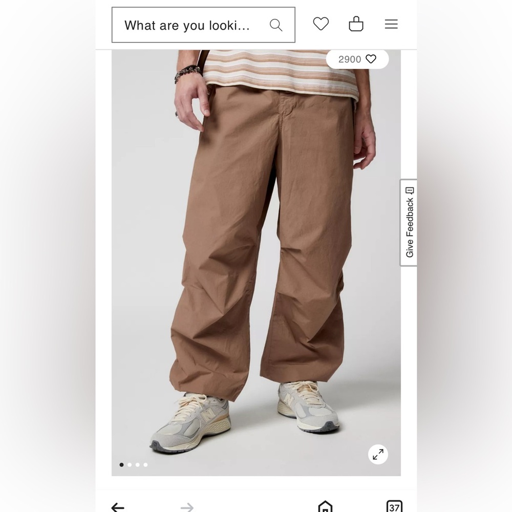 Urban Outfitters Iet Frans Balloon Cargo Pants Brown Small